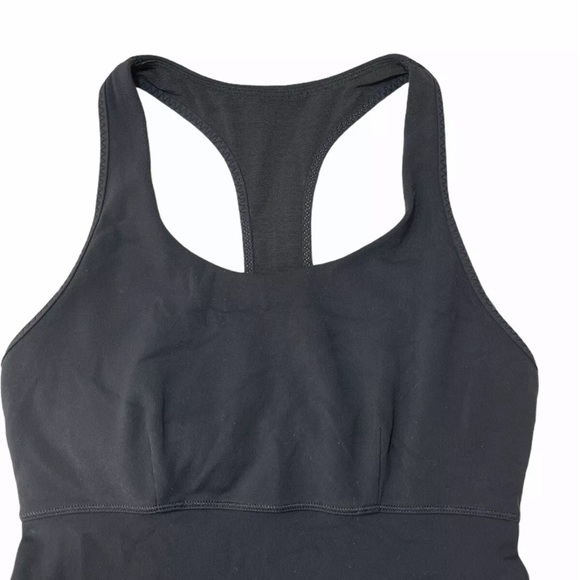 Lululemon Power Up T-Back Black Tank Top Athletic Workout Shirt Size 6 Womens - Picture 3 of 14